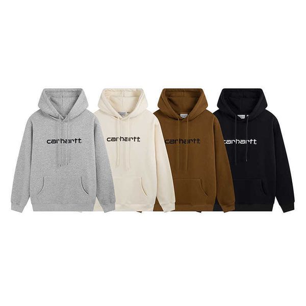 chaopai kahart classic letter embroidered plush hooded sweater chaopai student casual coat top, Black
chaopai kahart classic letter embroidered plush hooded sweater chaopai student casual coat top, Black
