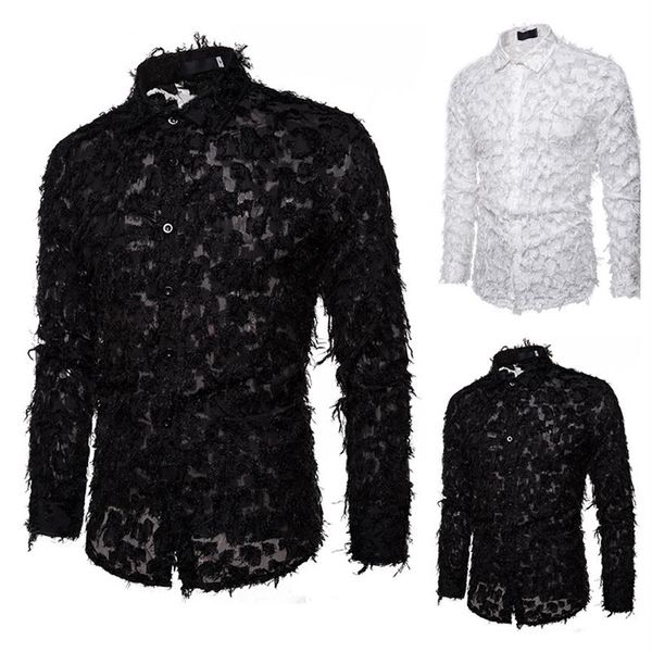 2020 spring long sleeve men's shirt handmade three-dimensional feather lapel long sleeve shirt men clothes 2020265d, White;black
2020 spring long sleeve men's shirt handmade three-dimensional feather lapel long sleeve shirt men clothes 2020265d, White;black