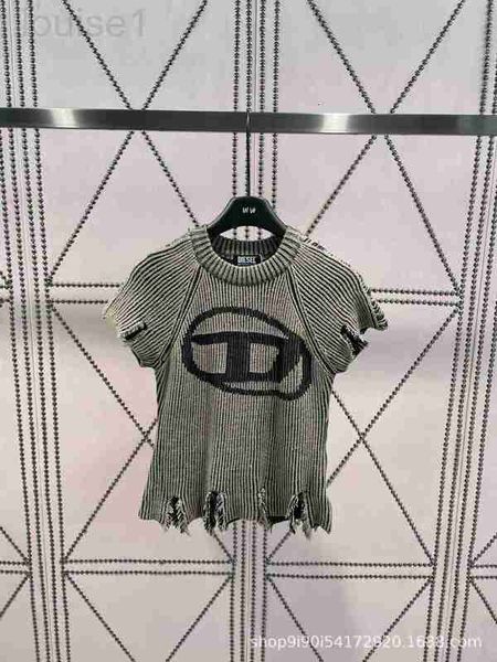 women's knits & tees designer 23 summer new niche design with a sense of destruction, full point knitted short sleeved waistband and sl, White
women's knits & tees designer 23 summer new niche design with a sense of destruction, full point knitted short sleeved waistband and sl, White