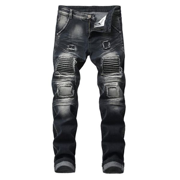 mens winter jeans hip hop rock men pants clothes jean homme distressed ripped denim biker jeans masculino249f, Blue
mens winter jeans hip hop rock men pants clothes jean homme distressed ripped denim biker jeans masculino249f, Blue