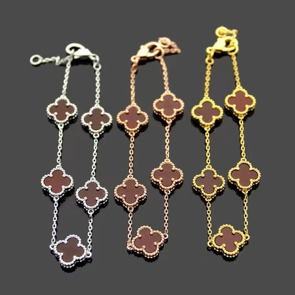 2023 women's fashion clover bracelet brand five flower mother shell chain necklace 18k gold designer bracelet jewelry, Black
2023 women's fashion clover bracelet brand five flower mother shell chain necklace 18k gold designer bracelet jewelry, Black