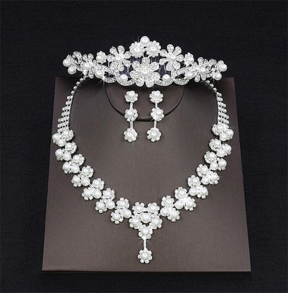 pearls drop rhinestone wedding jewelry set necklace crown tiaras crown earrings headwear beading three piece party bridal ac8992654, White
pearls drop rhinestone wedding jewelry set necklace crown tiaras crown earrings headwear beading three piece party bridal ac8992654, White