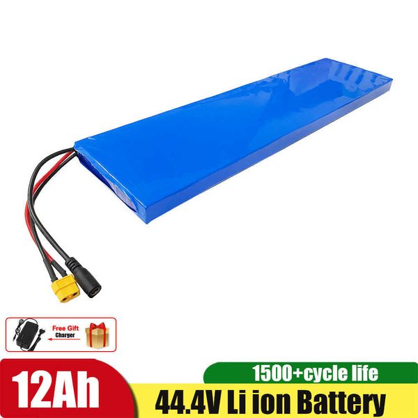 Image of 12S 44.4v 12ah lithium li ion battery pack with bms for48V electric scooter Citycoco Scooter skateboard electric +Charger