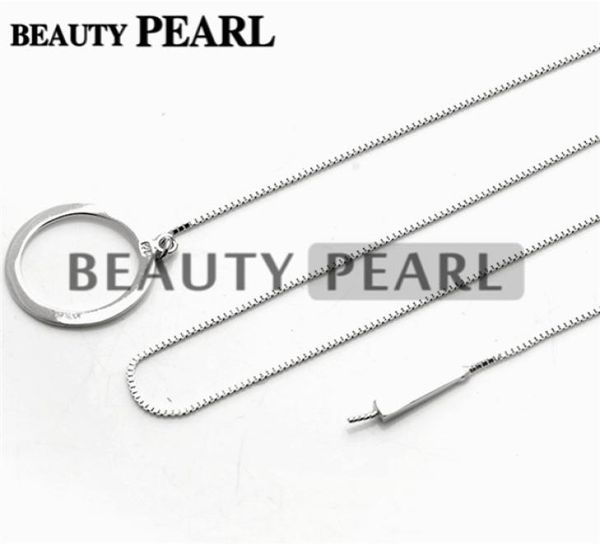 5 pieces sterling 925 silver box chain circle pendant mounting necklace jewellery necklace blank settings for pearls8926285, Slivery;crystal 
5 pieces sterling 925 silver box chain circle pendant mounting necklace jewellery necklace blank settings for pearls8926285, Slivery;crystal