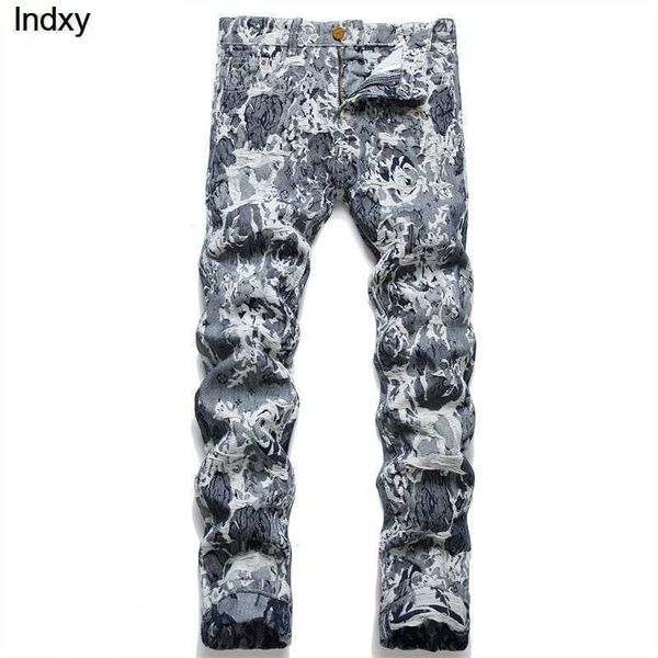 new crystal thrasher jean tactical cargo mens slim jeans distressed denim designer pants with holes letters torn tattered knee ripped, Blue
new crystal thrasher jean tactical cargo mens slim jeans distressed denim designer pants with holes letters torn tattered knee ripped, Blue