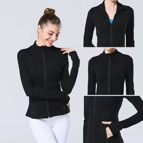 

LU-088 Yoga Jacket Women's Define Workout Sport Coat Fitness Jacket Sports Quick Dry Activewear Top Solid Zip Up Sweatshirt Sportwear Hot Sell Size XXXL, #1