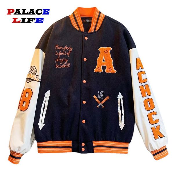 mens jackets american varsity jacket coat men women hip hop harajuku baseball fashion couple contrast color bomber 230810, Black;brown
mens jackets american varsity jacket coat men women hip hop harajuku baseball fashion couple contrast color bomber 230810, Black;brown