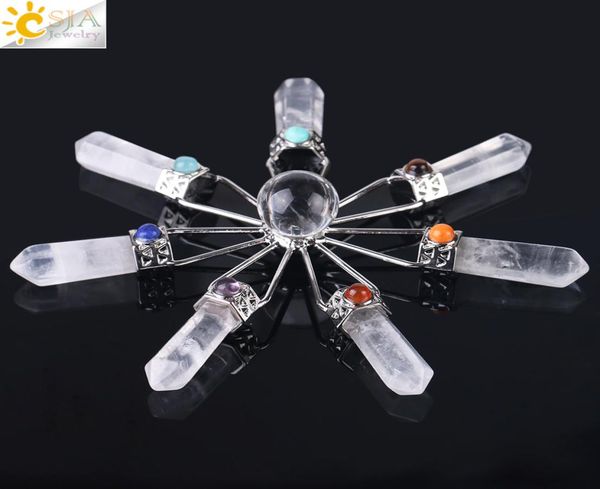 csja 7 healing point energy generator white rose quartz amethyst obsidian natural stone reiki crystal ball pendulum chakra bead je8677258, Blue;slivery
csja 7 healing point energy generator white rose quartz amethyst obsidian natural stone reiki crystal ball pendulum chakra bead je8677258, Blue;slivery