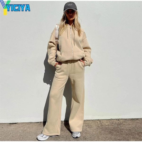 womens two piece pants yiciya sets for women 2 pieces tracksuit pants autumn winter streetwear solid zip hoodie sweatshirts in matching 2308, White
womens two piece pants yiciya sets for women 2 pieces tracksuit pants autumn winter streetwear solid zip hoodie sweatshirts in matching 2308, White