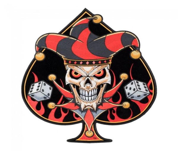 lucky jester blazing spade with dice patch biker back embroidery iron on or sew on patches 45525 inch 4099931, Black
lucky jester blazing spade with dice patch biker back embroidery iron on or sew on patches 45525 inch 4099931, Black