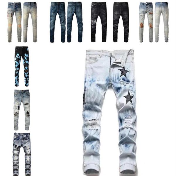 designer mens jeans purple denim high street black pants fashion holes trouser hip hop distressed zipper trousers for male208g, Blue
designer mens jeans purple denim high street black pants fashion holes trouser hip hop distressed zipper trousers for male208g, Blue