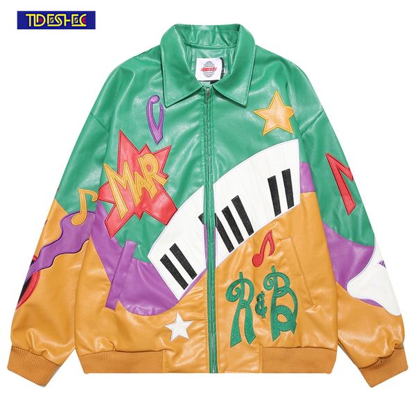 mens jackets streetwear letter embroidery graphic jacket men patchwork color windbreak coat hiphop loose leather clothing 230810, Black;brown
mens jackets streetwear letter embroidery graphic jacket men patchwork color windbreak coat hiphop loose leather clothing 230810, Black;brown