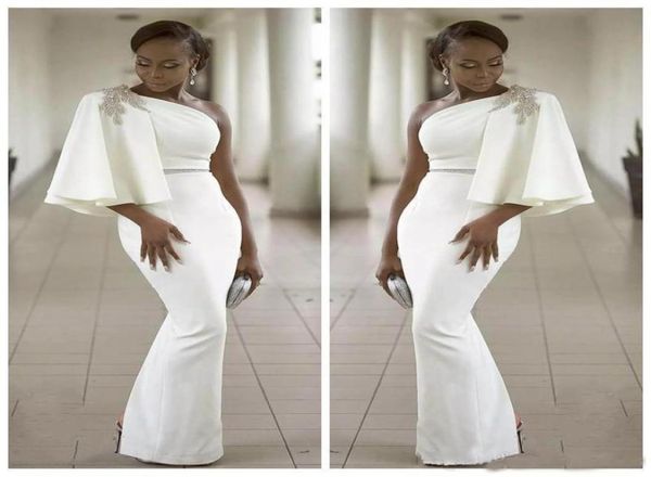 white one shoulder evening dresses wear half sleeves mermaid african formal prom party gowns robe de soiree gown6303950, Black;red
white one shoulder evening dresses wear half sleeves mermaid african formal prom party gowns robe de soiree gown6303950, Black;red