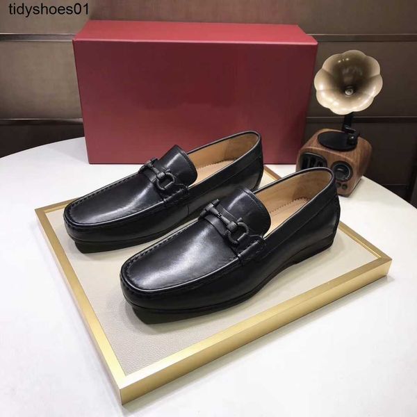 low metal buckle feragamos dress shoes low heel genuine leather men's shoes fashionable and breathable business and leisure men's, Black
low metal buckle feragamos dress shoes low heel genuine leather men's shoes fashionable and breathable business and leisure men's, Black