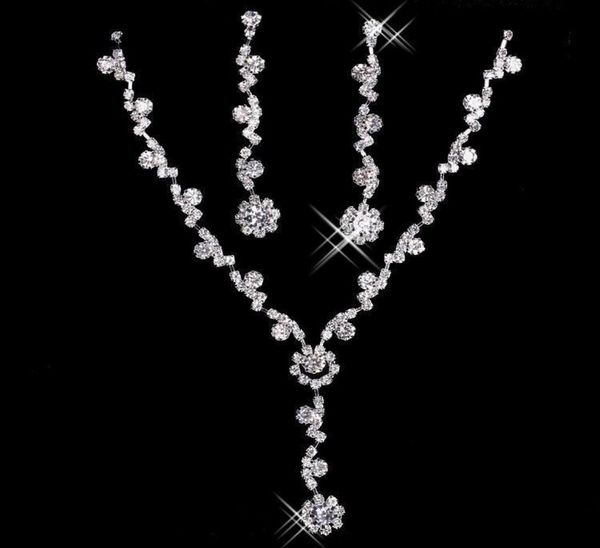 bridal charming alloy plated rhinestones crystal jewelry set necklace earrings for wedding bride bridesmaid prom party 9296430, White
bridal charming alloy plated rhinestones crystal jewelry set necklace earrings for wedding bride bridesmaid prom party 9296430, White