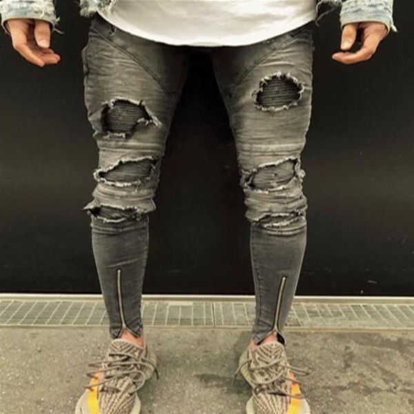 drop knee ripped jeans men super skinny ankle zipper men jeans elastic pant designer brand clothing street2061, Blue
drop knee ripped jeans men super skinny ankle zipper men jeans elastic pant designer brand clothing street2061, Blue