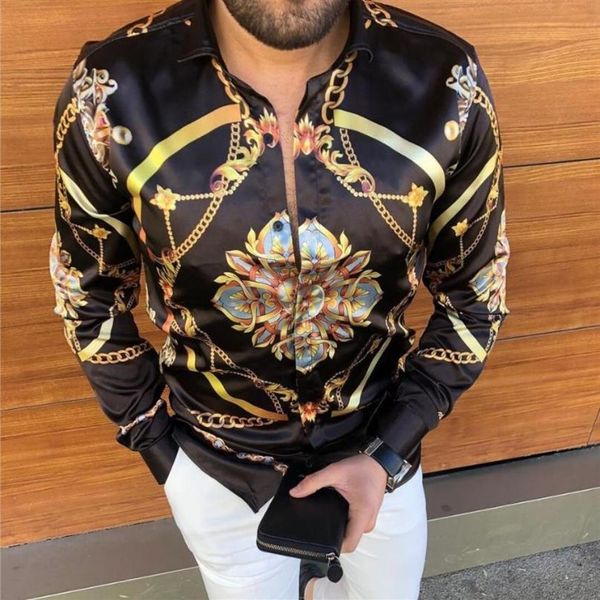 men's casual shirts fashion man baroque lapel button-down shirt printed designer dress fancy banquet club style2950, White;black
men's casual shirts fashion man baroque lapel button-down shirt printed designer dress fancy banquet club style2950, White;black