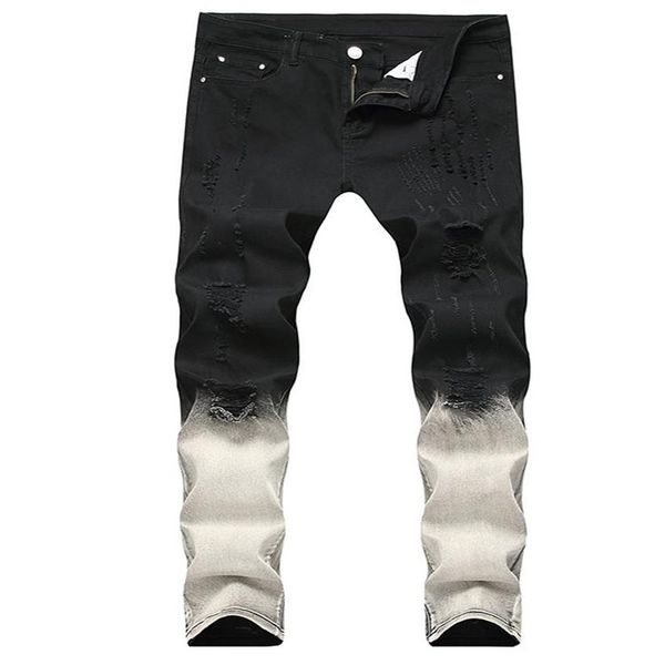 men's jeans men pants long stretch knee holes brand cool denim hole black and gray full color matching308u, Blue
men's jeans men pants long stretch knee holes brand cool denim hole black and gray full color matching308u, Blue