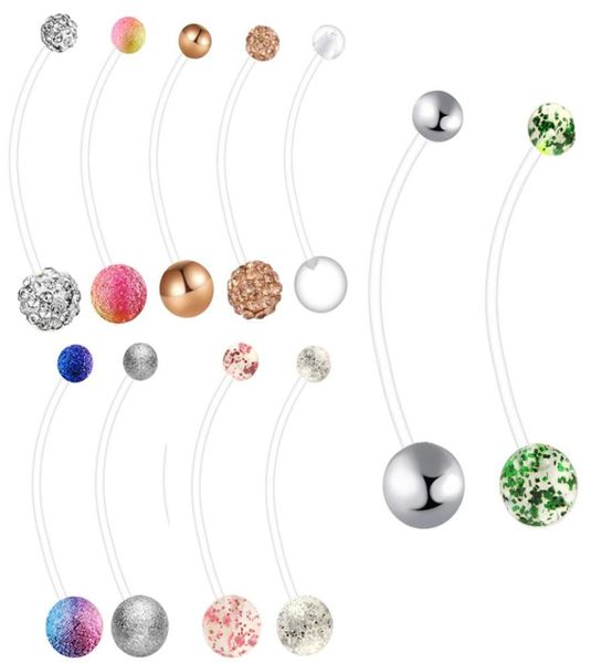 flexible acrylic pregancy belly navel button ring industrial barbell earring 14g piercing cartilage body jewelry 110pcs1139577, Silver
flexible acrylic pregancy belly navel button ring industrial barbell earring 14g piercing cartilage body jewelry 110pcs1139577, Silver