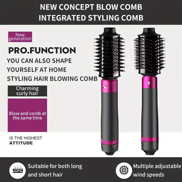 straighten & curl your hair effortlessly with this negative ion hair comb artifact, Black
straighten & curl your hair effortlessly with this negative ion hair comb artifact, Black