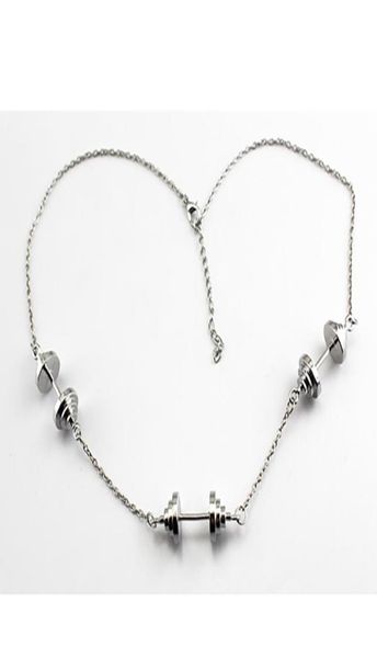sporty fitness weightlifting gym necklace rhodium dumbbell barbell weight charm pendent link chain necklace hip hop jewelry4096100, Silver
sporty fitness weightlifting gym necklace rhodium dumbbell barbell weight charm pendent link chain necklace hip hop jewelry4096100, Silver