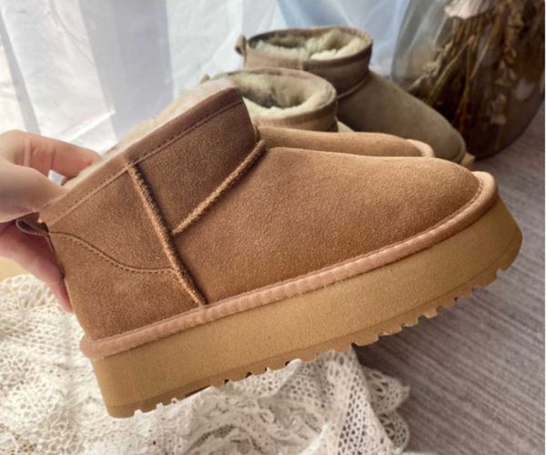 2022 ultra mini platform boot designer woman winter ankle australia snow boots thick bottom real leather warm fluffy booties with fur size79, Black
2022 ultra mini platform boot designer woman winter ankle australia snow boots thick bottom real leather warm fluffy booties with fur size79, Black