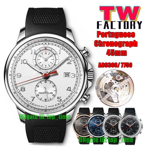tw factory watches 45mm stainless steel 390211 portuguese chronographe automatic a89360 / 7750 mens watch white dial rubber strap gents wris, Slivery;brown
tw factory watches 45mm stainless steel 390211 portuguese chronographe automatic a89360 / 7750 mens watch white dial rubber strap gents wris, Slivery;brown