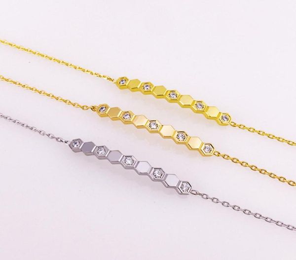 2022 new honeycomb designer charm bracelets 18k gold stainless steel fashion bracelet with shining crystal party wedding jewelry f7195408, Golden;silver
2022 new honeycomb designer charm bracelets 18k gold stainless steel fashion bracelet with shining crystal party wedding jewelry f7195408, Golden;silver