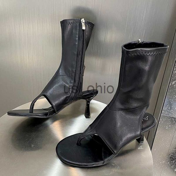 boots ladies midcalf boots shoes middle heels flip flops zipper sandals round toe concise female footwear elegant women boot j230811, Black
boots ladies midcalf boots shoes middle heels flip flops zipper sandals round toe concise female footwear elegant women boot j230811, Black