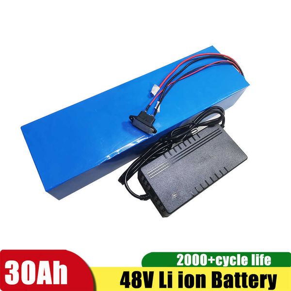 Image of Power Li-ion Battery 48V 30Ah Lithium Battery Pack Battery With BMS 1000W Electric Scooter Bike 2000W 48V + 5A Charger