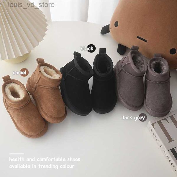 children winter snow boots baby cow suede upper warm boots with thick plush boys girls high-snow boots for cold weather t230811, Black;grey
children winter snow boots baby cow suede upper warm boots with thick plush boys girls high-snow boots for cold weather t230811, Black;grey