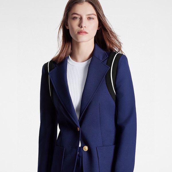 women's designer blazers clothing with l letter v spring new released, White;black