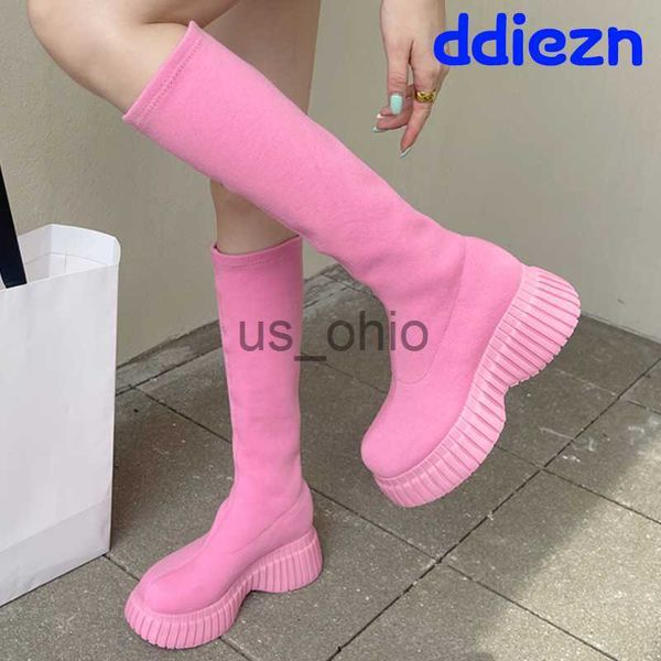 boots pink ladies knee high elastic boots new in heeled shoes slip on fashion long women sock boots with wedges shoes footwear j230811, Black
boots pink ladies knee high elastic boots new in heeled shoes slip on fashion long women sock boots with wedges shoes footwear j230811, Black