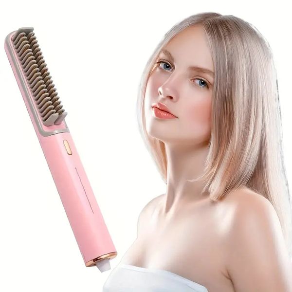 negative ion hair straightener and curler brush - professional air comb for smooth and healthy hair, Black
negative ion hair straightener and curler brush - professional air comb for smooth and healthy hair, Black