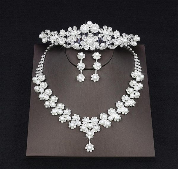 pearls drop rhinestone wedding jewelry set necklace crown tiaras crown earrings headwear beading three piece party bridal ac4340785, White
pearls drop rhinestone wedding jewelry set necklace crown tiaras crown earrings headwear beading three piece party bridal ac4340785, White