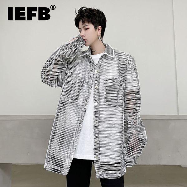 mens jackets iefb casual hollow out jacket personalized plaid korean style dark single breasted male shirt 9a2165 230810, Black;brown
mens jackets iefb casual hollow out jacket personalized plaid korean style dark single breasted male shirt 9a2165 230810, Black;brown