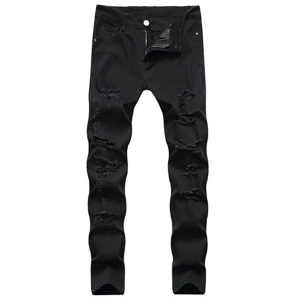 black jeans men new elasticity hole design men's jeans long cotton fashion brand large size pants dropship298s, Blue
black jeans men new elasticity hole design men's jeans long cotton fashion brand large size pants dropship298s, Blue