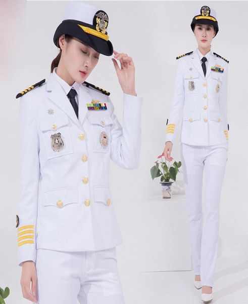 international navy woman uniform luxury yacht captain clothing global us europe navy dinner party garment performance suits madam1399843, Black;white
international navy woman uniform luxury yacht captain clothing global us europe navy dinner party garment performance suits madam1399843, Black;white