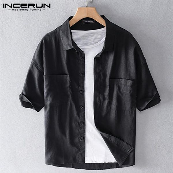 incerun summer men short sleeve shirt 2020 solid color cotton lapel harajuku camisa chic streetwear casual shirts hombre s-5xl240s, White;black
incerun summer men short sleeve shirt 2020 solid color cotton lapel harajuku camisa chic streetwear casual shirts hombre s-5xl240s, White;black