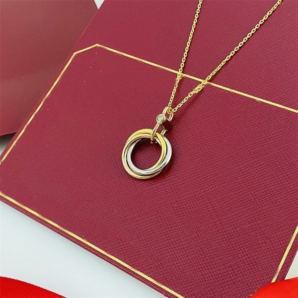 fashion new womens luxury designer necklace fashion three ring pendant necklace 18k gold necklace jewelry womens holiday gift diamond neckla, Silver
fashion new womens luxury designer necklace fashion three ring pendant necklace 18k gold necklace jewelry womens holiday gift diamond neckla, Silver