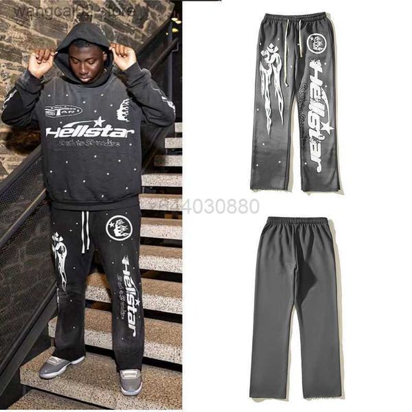 men's pants 2023 hellstar grey oversize retro mud print worn sports casual trousers high street and women's bell-bottoms tbbq, Black
men's pants 2023 hellstar grey oversize retro mud print worn sports casual trousers high street and women's bell-bottoms tbbq, Black