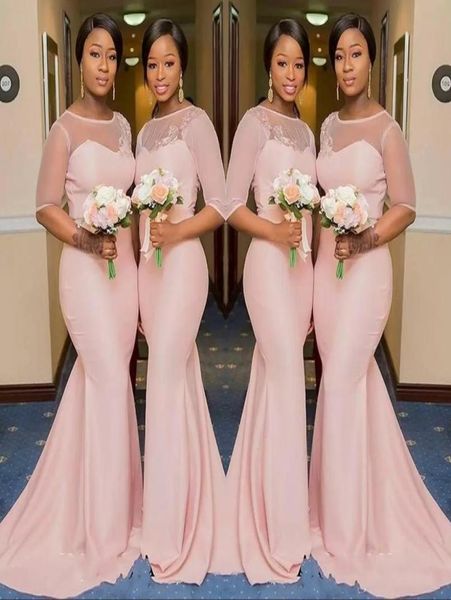 2022 blush pink sheer jewel neck bridesmaid dresses 12 sleeve mermaid floor length black girls maid of honor gown wedding guest dr2884589, White;pink
2022 blush pink sheer jewel neck bridesmaid dresses 12 sleeve mermaid floor length black girls maid of honor gown wedding guest dr2884589, White;pink