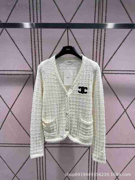 women's knits & tees designer ce home 23 early autumn new v-neck knitted cardigan 3d embroidery with yb button splice fashion s663, White
women's knits & tees designer ce home 23 early autumn new v-neck knitted cardigan 3d embroidery with yb button splice fashion s663, White