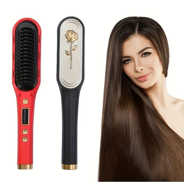 professional negative ion hair curler and straightener for women - multi-functional hair brush and comb for smooth and healthy hair
professional negative ion hair curler and straightener for women - multi-functional hair brush and comb for smooth and healthy hair