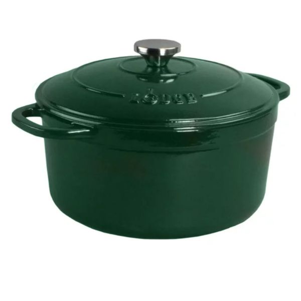 

Stock Soup Pots Cast Iron 6.5 Quart Enameled Dutch Oven Emerald Green 230810, Brown