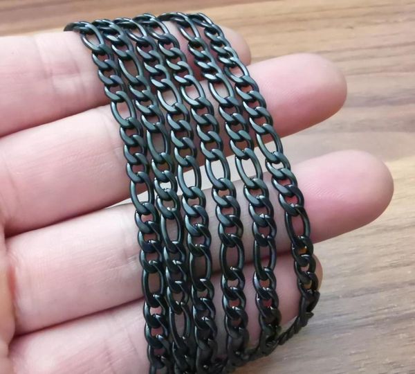 lot 5meter in bulk 45mm black stainless steel nk chain figaro chain findings jewelry marking diy necklace bracelet5729727, Silver
lot 5meter in bulk 45mm black stainless steel nk chain figaro chain findings jewelry marking diy necklace bracelet5729727, Silver