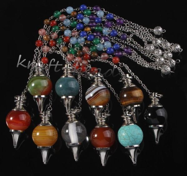 whole 10pcs natual silver 7 stone beads chain mixed quartz agate stone chakra healing point dowsing pendulum pendant jewelry5566567
whole 10pcs natual silver 7 stone beads chain mixed quartz agate stone chakra healing point dowsing pendulum pendant jewelry5566567