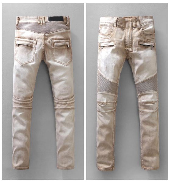 latest mens distressed ripped biker jeans slim fit motorcycle biker denim for men fashion hip hop designer jeans outdoor pants 943163620, Black;green
latest mens distressed ripped biker jeans slim fit motorcycle biker denim for men fashion hip hop designer jeans outdoor pants 943163620, Black;green