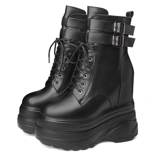 boots designer genuine leather autumn winter fashion ankle women wedges high heels thick bottom platform shoes e0111 230810, Black
boots designer genuine leather autumn winter fashion ankle women wedges high heels thick bottom platform shoes e0111 230810, Black