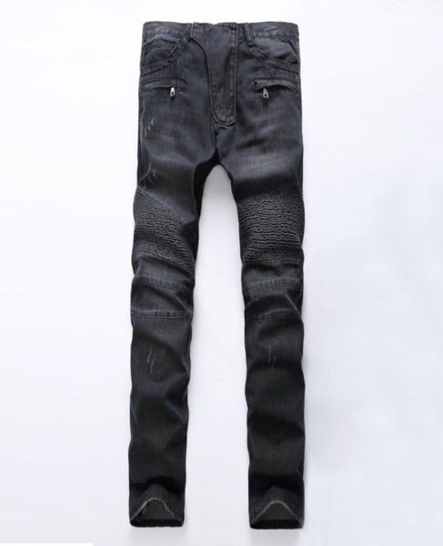 fashion designer mens zipper biker jeans patchwork slim fit black moto denim joggers pleated cool jean5017780, Blue
fashion designer mens zipper biker jeans patchwork slim fit black moto denim joggers pleated cool jean5017780, Blue